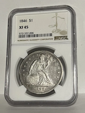 1846 Seated Liberty Dollar-- Graded XF45 by NGC Cover