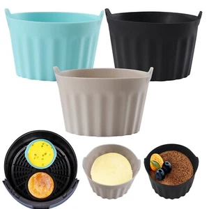 3Packs Air Fryer Egg Poacher Moulds Silicone Ramekins For Lamapee All Air Fryer. - Picture 1 of 12