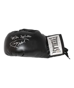 Larry Holmes & Michael Spinks Signed Black Left Boxing Glove Beckett 41189 - Picture 1 of 2