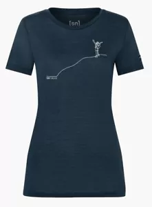 Super.Natural - W Mountain Glück Tee Blueberry M Ladies Merino Functional Shirt - Picture 1 of 2
