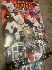 Vtg New York Mets Yankees Subway Series Poster 23x35 MLB baseball