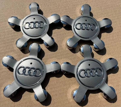 4 GENUINE HUB CAPS STAR AUDI Q5 Q3 A6 A3 8R 8R0601165 NEW 5x112 FRIEHAUS - Image 1 of 4