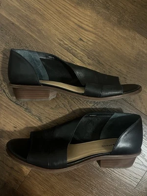 Women’s Lucky Brand Serkie D’orsay Sandals Black Leather Size 9.5 - Image 1 of 4