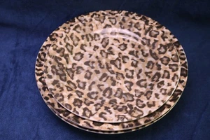 Tienshan Leopard 3pc Rimmed Soup Bowls & Salad Plate - Picture 1 of 5