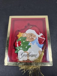Orsacchiotto di Natale Gorham con ornamento cappello di Babbo Natale  - Foto 1 di 4
