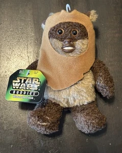 Star Wars Buddies Wicket der Ewok Beanie Plüsch von Kenner 7 Zoll Vintage 1997 mit Etikett - Bild 1 von 6