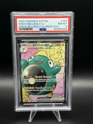 2023 Pokémon S&V Black Star Promo 194 Ionos Bellibolt Full Art PSA 8 - Image 1 of 2