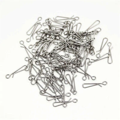 100pcs Fast Fishing Swivel Snap Clips Stainless Steel Swivels Snap Size 0-4 - Image 1 of 4