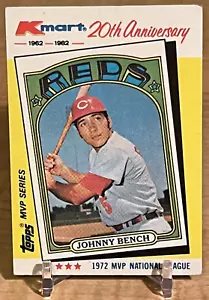 1982 Topps Kmart 20th Anniversary MVP Series Johnny Bench #22 Cincinnati Reds - Picture 1 of 2