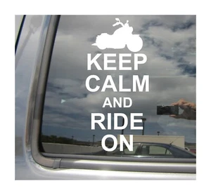 Keep Calm and Ride On - Adesivo decalcomania vinile moto moto 03028 - Foto 1 di 1