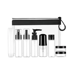 Bottle Set Travel Liquid Lotion Hand Press Bottles with Pump Lid Dispenser - Imagen 1 de 12