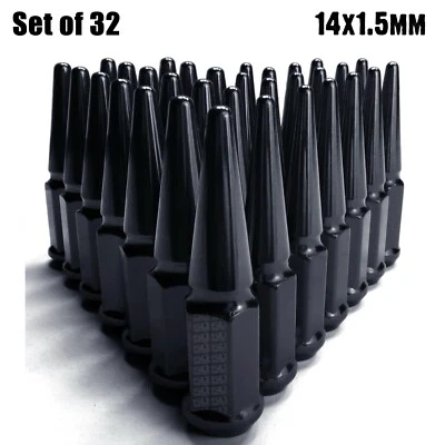32 - Tuercas de espiga de acero NEGRAS 14x1,5 aptas para GMC K2500 K3500 Suburban GMT400 8BK2 Foto 1 de 4