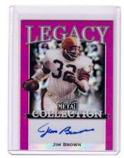 2023 Leaf Vivid Jim Brown Auto Autograph On Card Browns Pink Legend RIP #D 7/8 !