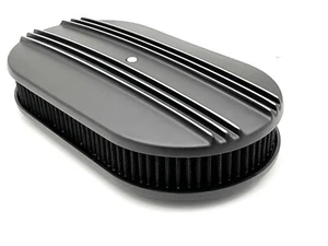 Holley Sniper EFI FiTech Air Cleaner Set Finned Aluminum Washable All Black - Bild 1 von 3