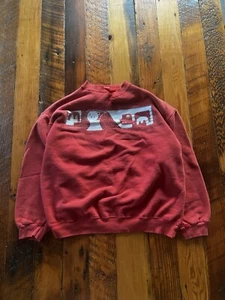 Vintage Sun Faded Art Sweatshirt ART 90s Crewneck Max Chance M - Picture 1 of 8