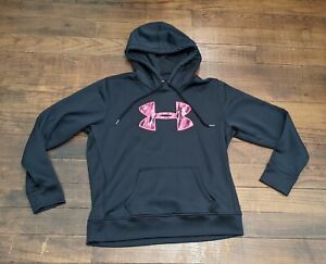 Under Armour Womans Black & Pink Hoodie Breast Cancer Size Medium 