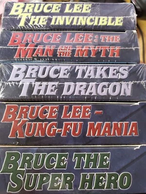 Bruce Lee Kung-Fu Mania VHS Tapes Set of 5 Tapes The Man the Myth - Image 1 of 3