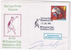 DES LYNEHAM SIGNED WIMBLEDON TENNIS COVER LTD TO 10 - Picture 1 of 1