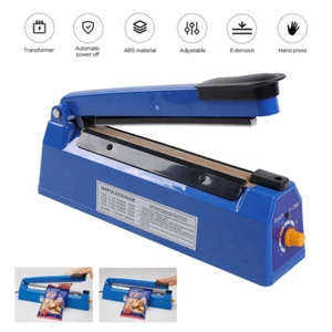 8" 12" 16" Heat Sealing Hand Impulse Sealer Machine Poly Free Element Sealer - Picture 1 of 14