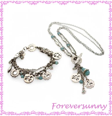 Brighton Alas de Vidrio Mariposa Retirado Collar Pulsera Conjunto Bolsa Foto 1 de 4