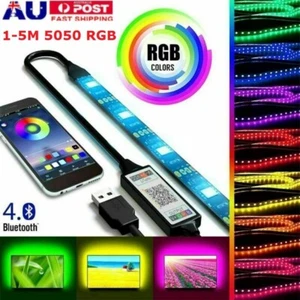 1/2/3/4/5/10M 5V 30Leds/M USB RGB LED Strip Lights Bluetooth TV Backlight - Picture 1 of 20