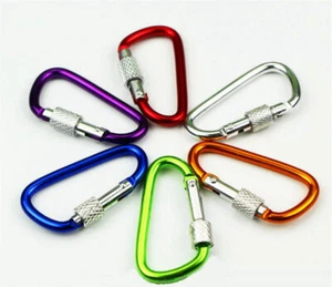 Moschettone Portachiavi Ring Tattico Aluminum Campeggio Viaggi Carabiner 8cm - Imagen 1 de 5