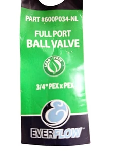 NEW Plumbing Everflow 3/4 Inch Full Port PEX Barb Shut Off Ball Valve (Lot of 7) - Picture 1 of 5