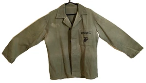 40s WWII USMC Stencil P41 HBT Herringbone Field Shirt Jacket Marine Corp 23”x30” - Picture 1 of 19