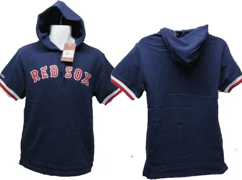 New Boston Red Sox Mens Sizes S-M-L-XL-2XL Mitchell & Ness Blue Hoodie $85 Cover