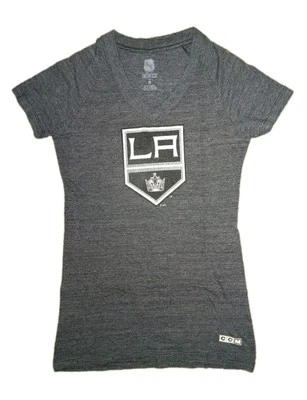 Camisa NHL Mujer Pequeña Gris LA Kings #77 Jeff Carter Cuello en V Foto 1 de 4