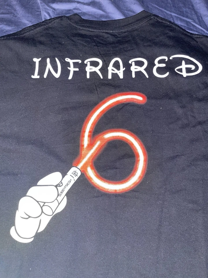 Camiseta masculina Bobby Fresh infravermelho 6 vermelho fogo tamanho XL tênis compatível ponta de tênis - Imagem 1 de 4