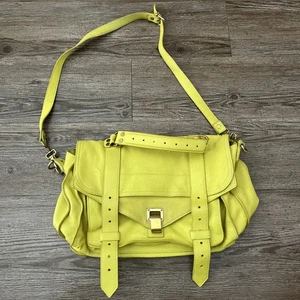 Borsa a mano originale Proenza Schouler giallo fluorescente borsa in pelle ps1 borsetta - Foto 1 di 15