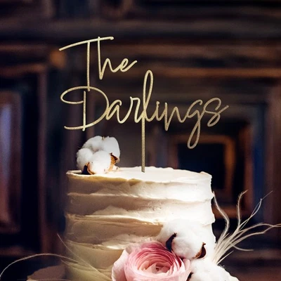 Topper de pastel personalizado - ¡Perfecto para bodas, cumpleaños, baby showers y más! Foto 1 de 4