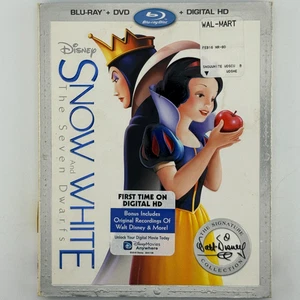 Disney Snow White and the Seven Dwarfs (Blu-ray& DVD, 1937) With Slipcover - Picture 1 of 6