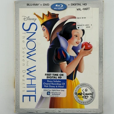 Disney Snow White and the Seven Dwarfs (Blu-ray& DVD, 1937) With Slipcover - Image 1 of 4