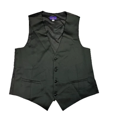 Lord West Men’s Tuxedo Vest Black Color Size XL Foto 1 de 4