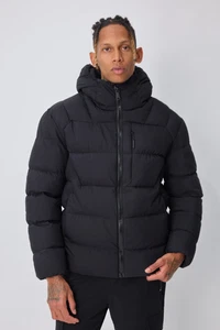 Men's Casual Water Resistant Quilted Zip Through Bomber Padded Puffer Jacket - Picture 1 of 15