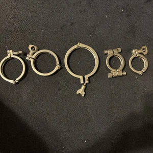 CLAMP STAINLESS STEEL 1-4” 2-3” 2-2” LOT OF 5 - Picture 1 of 4