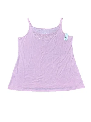 Camiseta sin mangas New York & Company rosa con cuentas elástica para mujer talla L nueva con etiquetas Foto 1 de 4