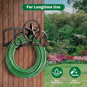 Garden Hose Holder Wall Mounted Decorative Heavy Duty Metal Hanger outside Water - Picture 1 of 7