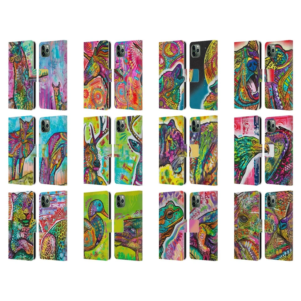 OFFICIAL DEAN RUSSO WILDLIFE 4 LEATHER BOOK WALLET CASE FOR APPLE iPHONE PHONES Foto 1 de 4