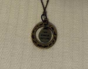Disney The Lion King The Circle Of Life Pendant Necklace Gold & Silvertone New - Picture 1 of 3