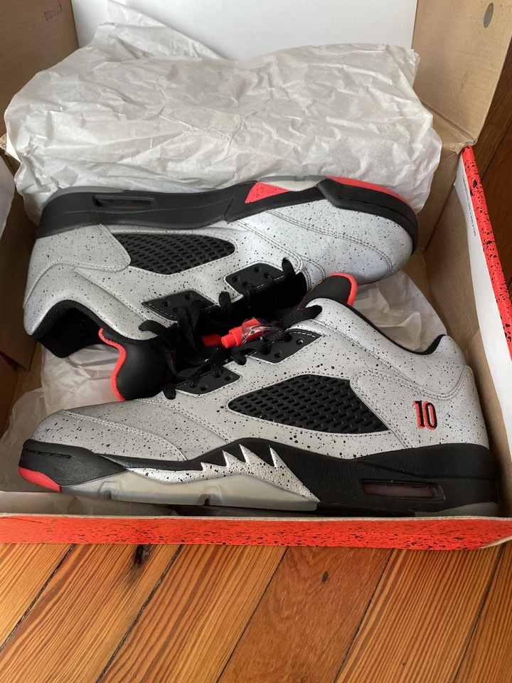 Jordan 5 Retro Bajo Neymar Plateado/Infrarrojo 23 846315-025 Para hombres 9.5 Foto 1 de 4