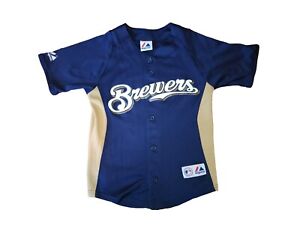 Ryan Braun #8 Milwaukee Brewers Youth Baseball Jersey Size Small Majestic MLB