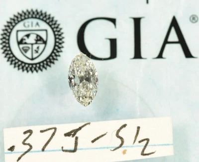 GIA Certified .37 ct. Natural Loose Diamond J  Si2  Marquise Brilliant - Image 1 of 4
