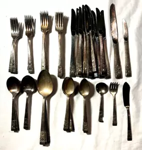 Vintage 65-teiliges Oneida Community Silber Teller Besteck Set - Bild 1 von 6