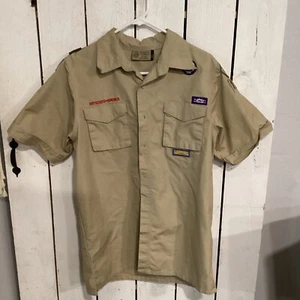 Boy Scouts of America Uniform Tan BSA SS Shirt Size Adult Large Pants 20 X 30 - Picture 1 of 12