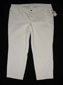 Nuevos pantalones de mezclilla blancos Michael Kors para mujer talla grande 22W elásticos ajustados pierna tobillo - Imagen 1 de 4