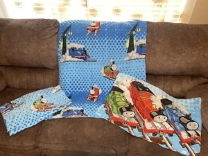 Kids Thomas the Train and Friends Twin Size Sheet SET Percy James Blue 2009 R2 - Picture 1 of 4