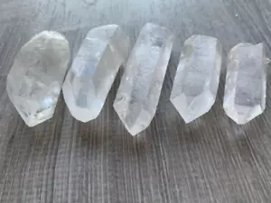 Punta de cristal de cuarzo transparente natural, puntos de cristal crudo de 1,5" a 3", a granel al por mayor - Imagen 1 de 7